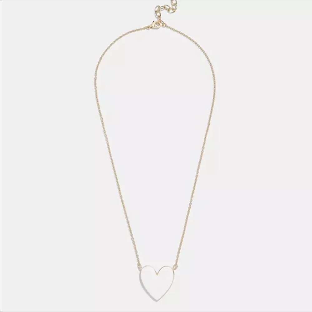 White Heart Necklace - Picture 2 of 5